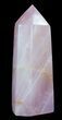 Polished Rose Quartz Obelisk - Madagascar #59702-1